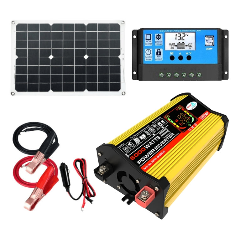 Saga 3 Generations Home Solar Generator Inverter+30A Controller+18W 12V Solar Panel, Specification: Yellow 12V To 110V - Modified Square Wave by PMC Jewellery | Online Shopping South Africa | PMC Jewellery | Buy Now Pay Later Mobicred