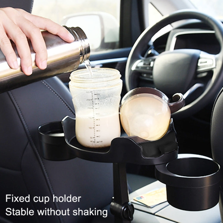 Car Water Cup Holder Dinner Plate Rack Rotatable Mobile Phone Holder(Black) - Car Drink Holders by PMC Jewellery | Online Shopping South Africa | PMC Jewellery | Buy Now Pay Later Mobicred