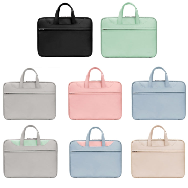 Baona BN-Q006 PU Leather Full Opening Laptop Handbag For 14 inches(Grey) - free shipping - PMC Jewellery - Order now!
