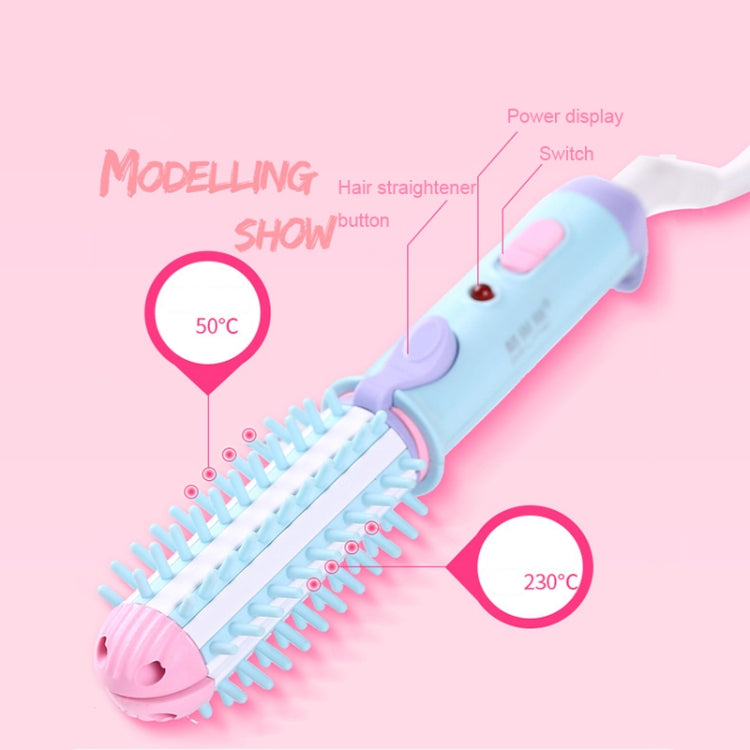 GeLinSi GLS-003 20W 2 in 1 Ceramic Glaze Mini Curler Comb, EU Plug(Purple) - free shipping - PMC TechLife - Order now!