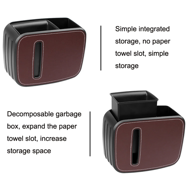 Car Drain Tissue Box Umbrella Storage Pocket Bag Storage Box Car Trash Can(Beige) - Tissue Boxes by PMC TechLife | Online Shopping South Africa | PMC TechLife | Buy Now Pay Later Mobicred