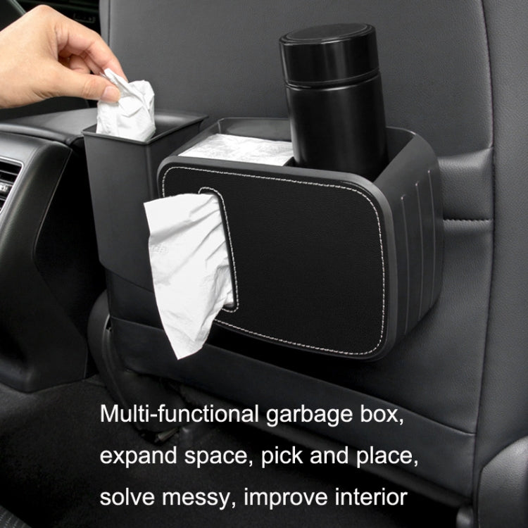 Car Drain Tissue Box Umbrella Storage Pocket Bag Storage Box Car Trash Can(Beige) - Tissue Boxes by PMC Jewellery | Online Shopping South Africa | PMC Jewellery | Buy Now Pay Later Mobicred