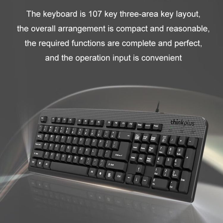 Lenovo Thinkplus USB Wired Office Keyboard And Mouse Set(KM130 Pro) - free shipping - PMC Jewellery - Order now!
