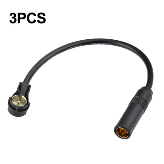 3 PCS Automobile DIN Female Mouth Transfer ISO Female Mouth Audio Antenna Switch Plug - Aerials by PMC Jewellery | Online Shopping South Africa | PMC Jewellery | Buy Now Pay Later Mobicred