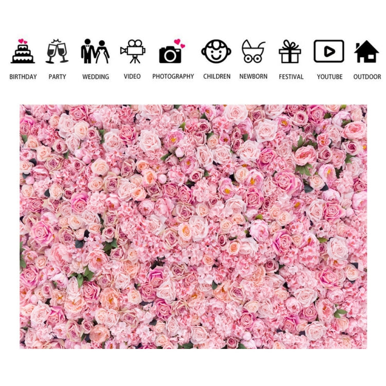 2.1m X 1.5m Pink Rose Wall Background Festive Party Photography Cloth - Valentines Day by PMC TechLife | Online Shopping South Africa | PMC TechLife