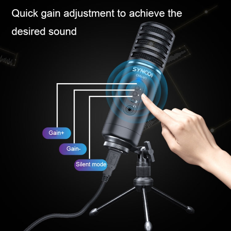 SYNCO V1 Live Large-diaphragm Radio Microphone(Black) - Microphone by PMC TechLife | Online Shopping South Africa | PMC TechLife | Buy Now Pay Later Mobicred