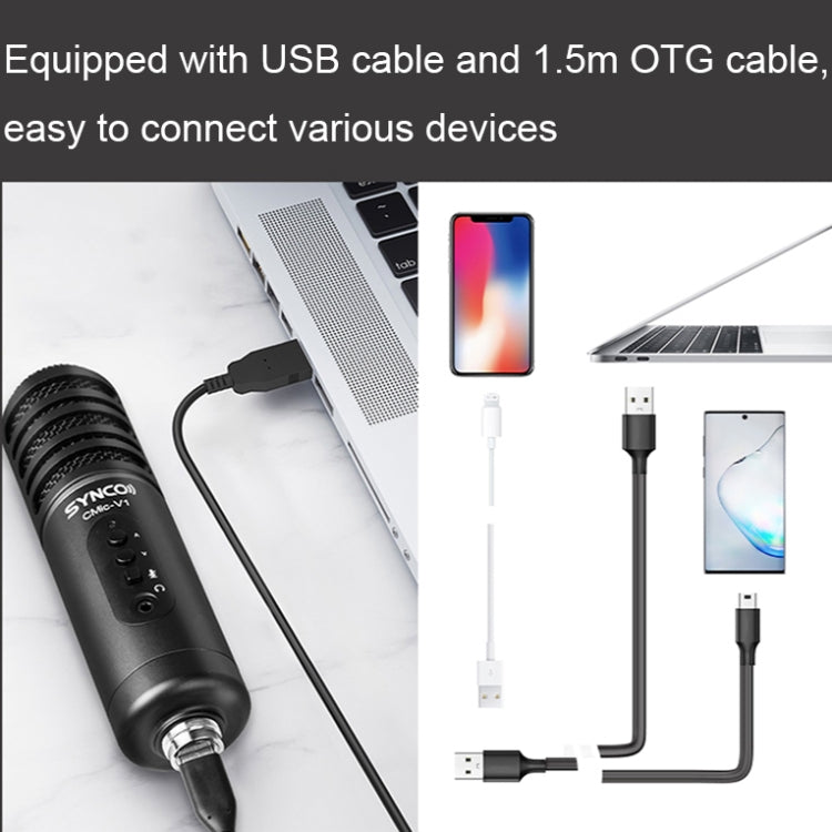 SYNCO V1 Live Large-diaphragm Radio Microphone(Black) - Microphone by PMC TechLife | Online Shopping South Africa | PMC TechLife | Buy Now Pay Later Mobicred