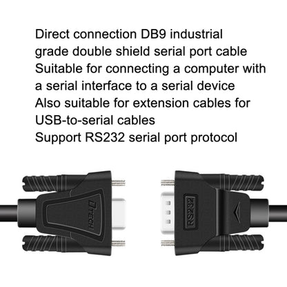 DTECH RS232 Serial Direct Line DB9 Extension Line Male to Female 3m - RS485 / RS232 Series by DTECH | Online Shopping South Africa | PMC Jewellery