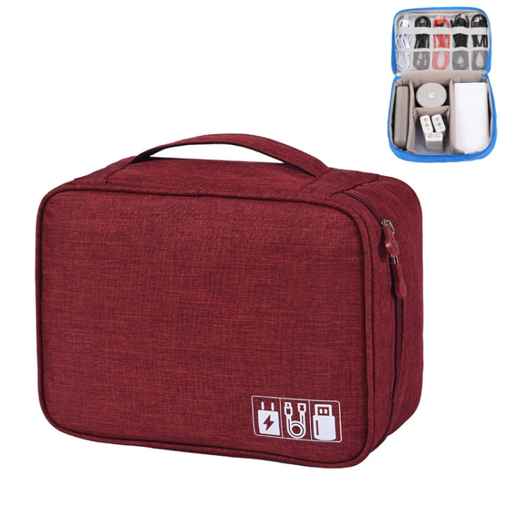 Multifunctional Cationic Digital U Disk Data Cable Storage Bag(Wine Red) - Other by PMC TechLife | Online Shopping South Africa | PMC TechLife | Buy Now Pay Later Mobicred
