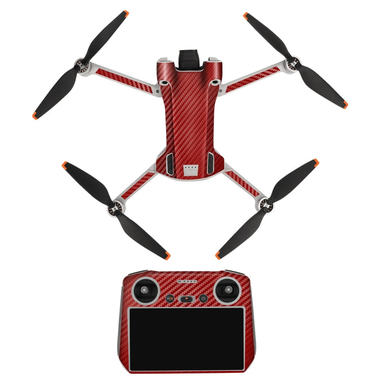 Sunnylife Drone+Remote Control Protective Sticker For DJI Mini 3 Pro RC Version(Carbon Red) - Stickers by Sunnylife | Online Shopping South Africa | PMC TechLife | Buy Now Pay Later Mobicred