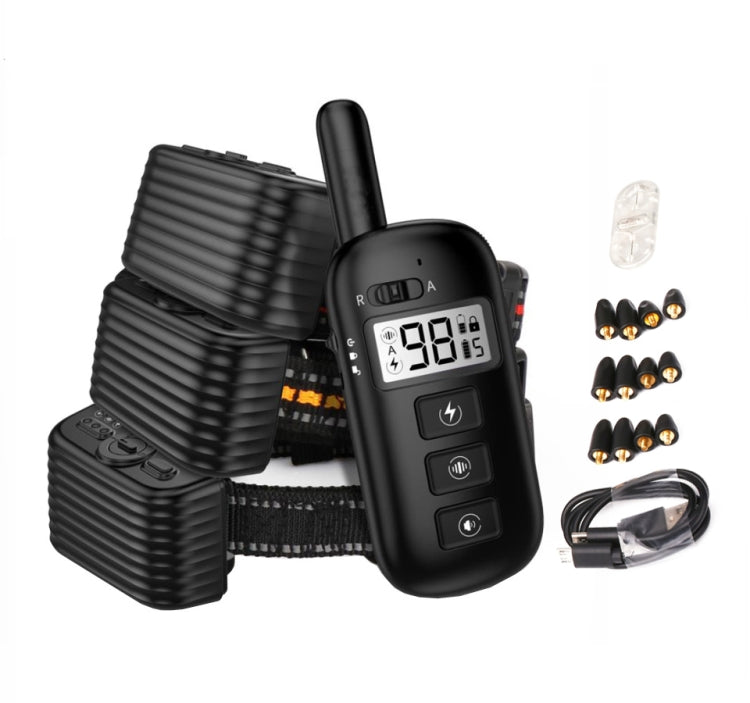 Remote Control Trainer Dog Collar Automatic Bark Stop Device, Specification: 1 Drag 1 (Orange) - Training Aids by PMC TechLife | Online Shopping South Africa | PMC TechLife | Buy Now Pay Later Mobicred
