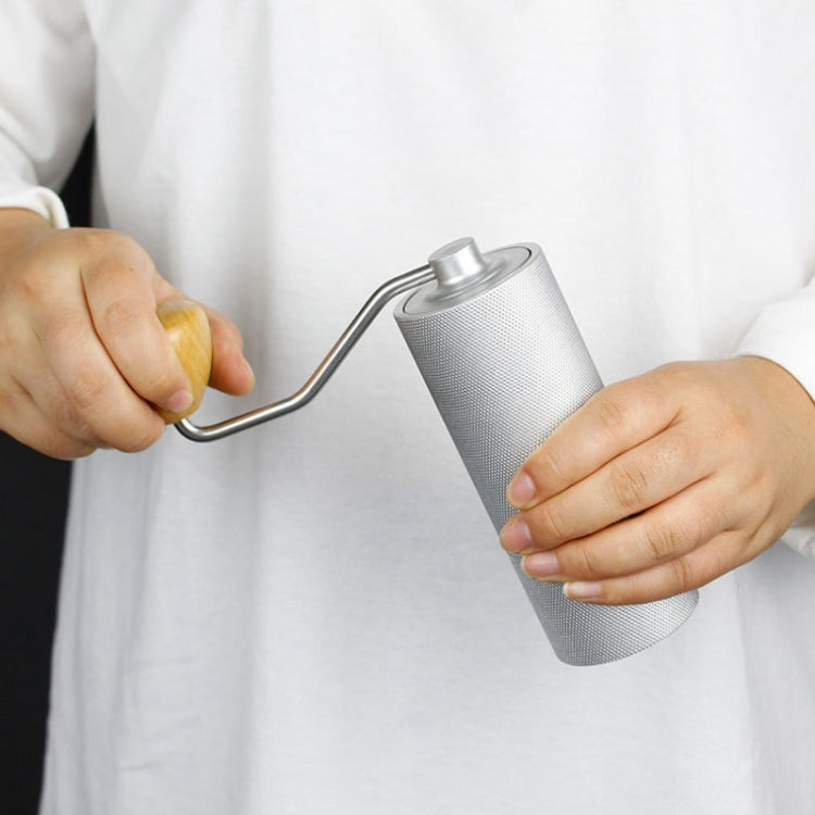 CNC Stainless Steel Hand Crank Coffee Bean Grinder, Specification: Pentagon Silver - free shipping - PMC TechLife - Order now!