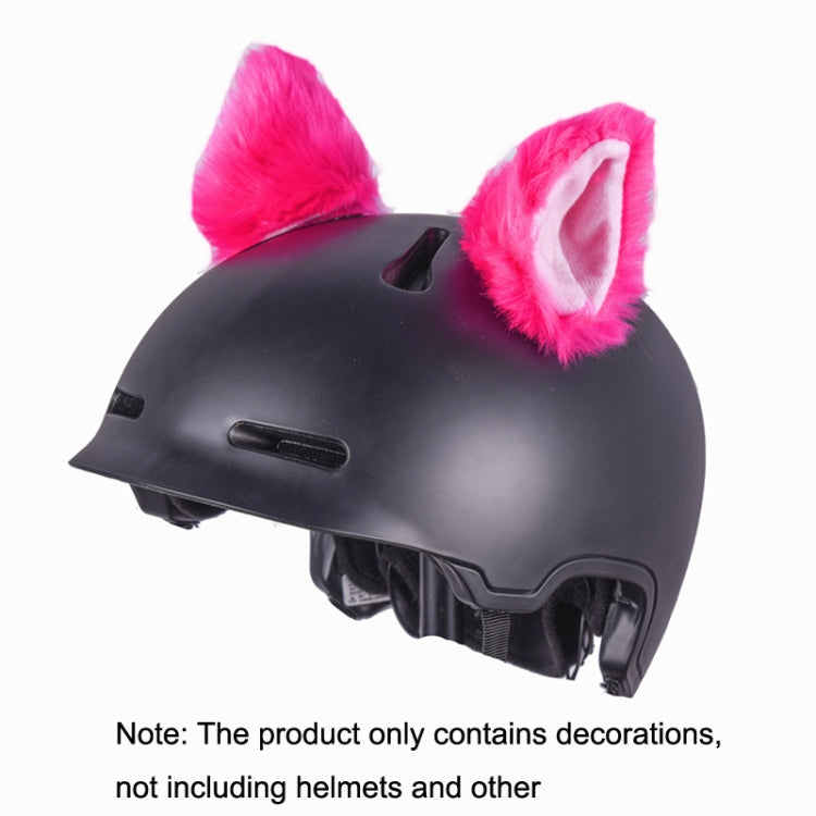 4PCS Motorcycle Plush Ear Helmet Decoration(White) - Ornamental Parts by PMC TechLife | Online Shopping South Africa | PMC TechLife | Buy Now Pay Later Mobicred
