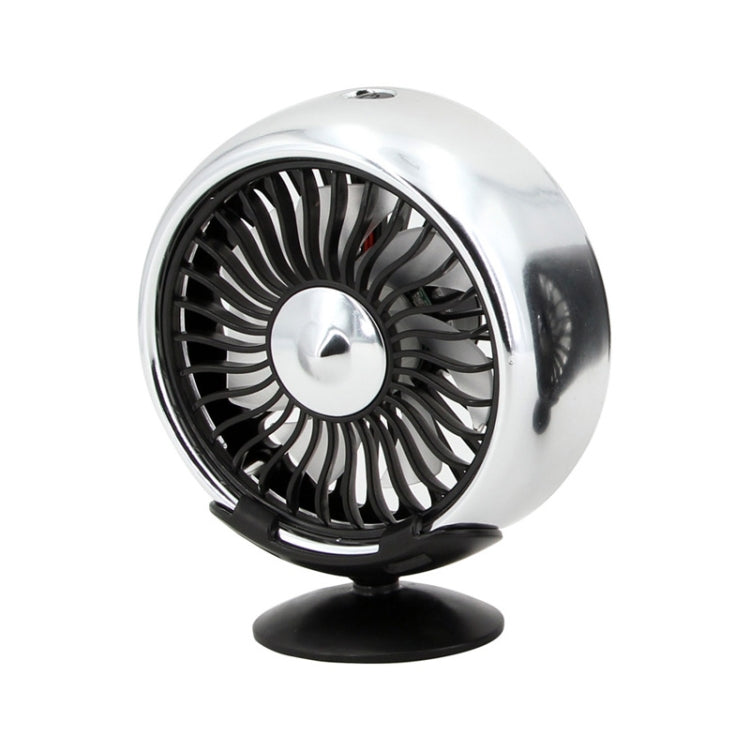 F102 Vehicle Dashboard Multi-function USB Colorful Lights Fan(Silver) - Heating & Fans by PMC TechLife | Online Shopping South Africa | PMC TechLife | Buy Now Pay Later Mobicred