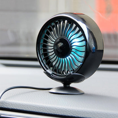 F102 Vehicle Dashboard Multi-function USB Colorful Lights Fan(Black) - Heating & Fans by PMC Jewellery | Online Shopping South Africa | PMC Jewellery | Buy Now Pay Later Mobicred