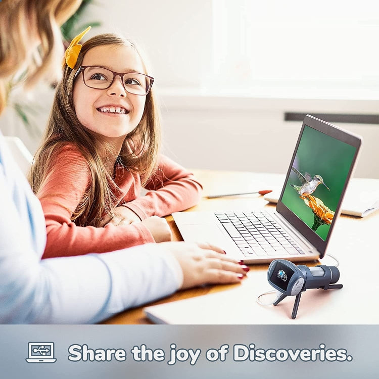 Children Camera Microscope USB Electronic Microscope Digital Magnifying Glass(Silver Gray) - free shipping - PMC Jewellery - Order now!