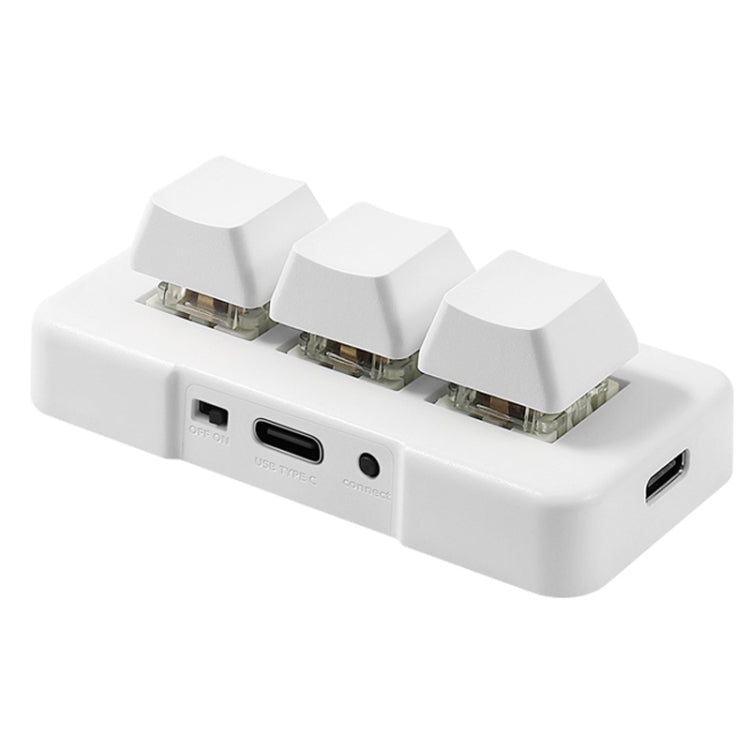 MK321 3 Keys Custom Keys Game Office PS Clip Macro Programming Keypad, Cable Length: 1.5m(White) - free shipping - PMC Jewellery - Order now!