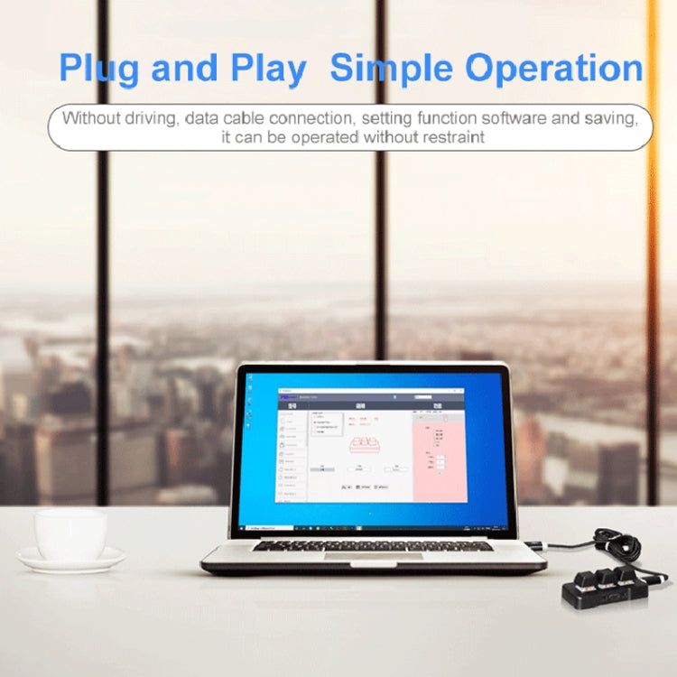 MK321 3 Keys Custom Keys Game Office PS Clip Macro Programming Keypad, Cable Length: 1.5m(White) - free shipping - PMC Jewellery - Order now!