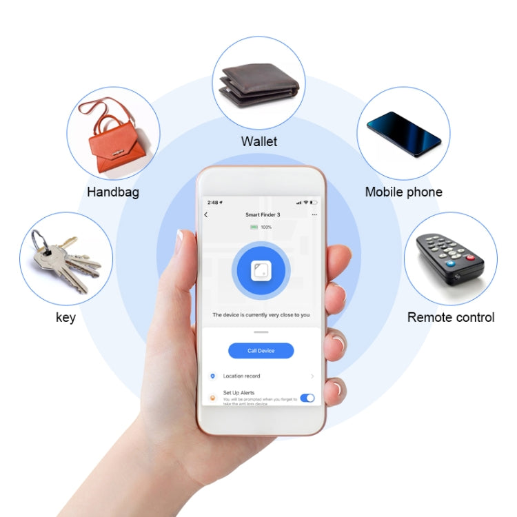 Wallet Key Finder Two Way Bluetooth Intelligent Anti-lost Device(Black) - Anti-lost Alarm by PMc TechLife | Online Shopping South Africa | PMc TechLife | Buy Now Pay Later Mobicred
