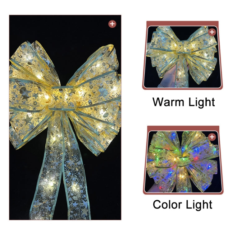 Christmas LED Lights Bronzing Double Ribbon String Lights, Specification: 10m(Silver Warm Light) - free shipping - PMC TechLife - Order now!