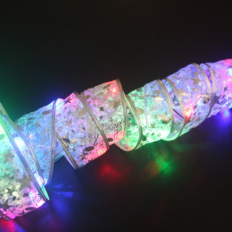 Christmas LED Lights Bronzing Double Ribbon String Lights, Specification: 5m(Silver Color Light) - Decoration Lamps by PMC TechLife | Online Shopping South Africa | PMC TechLife