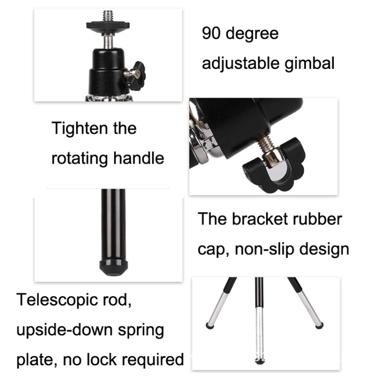 2PCS Projector Phone Stand Desktop Portable Telescopic Mini Metal Tripod, Style: 3 Sections (Black) - free shipping - PMC TechLife - Order now!