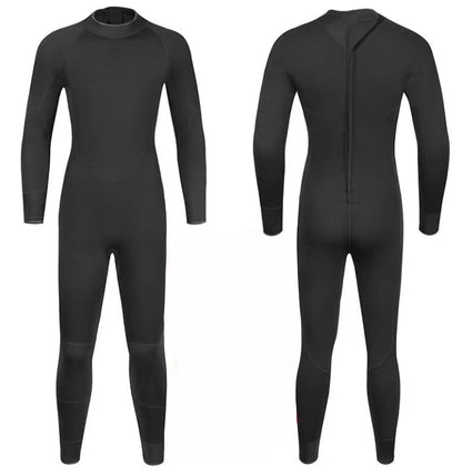 DIVESTAR 3mm Adult One Piece Wetsuit Long Back zipper Warm Diving Surf Suit, Size: L(Black) - Athletic Wear by DIVESTAR | Online Shopping South Africa | PMC Jewellery