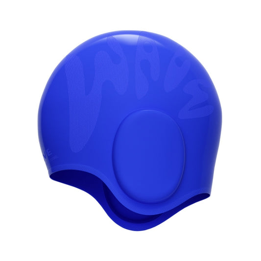 WAVE Waterproof Solid Color Ear Guard Silicone Swimming Cap, Color: Colorful Blue - Swimming Caps by WAVE | Online Shopping South Africa | PMC Jewellery | Buy Now Pay Later Mobicred