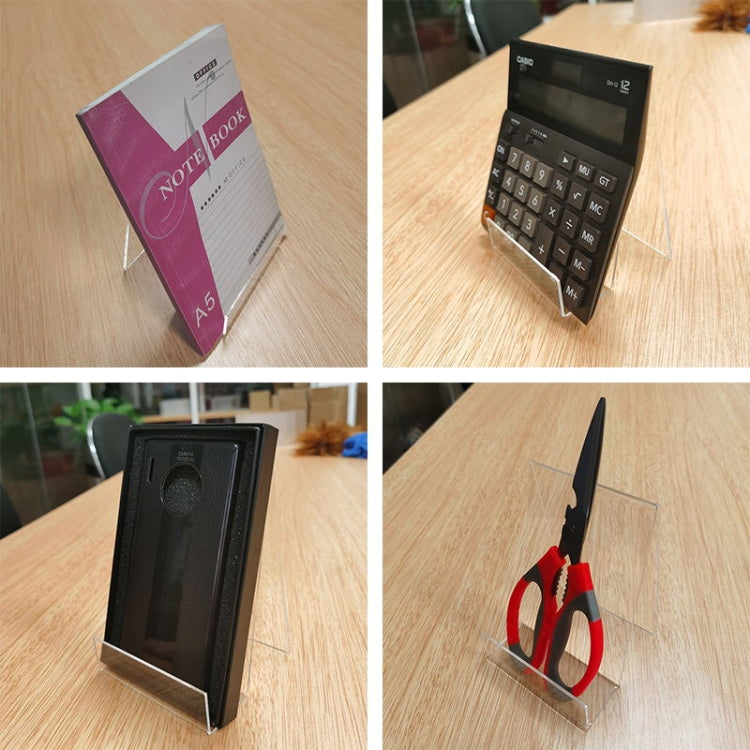 2 PCS Acrylic Display Stand Transparent Book Shelf Photo Frame Holder - Holder & Storage Rack by PMC TechLife | Online Shopping South Africa | PMC TechLife
