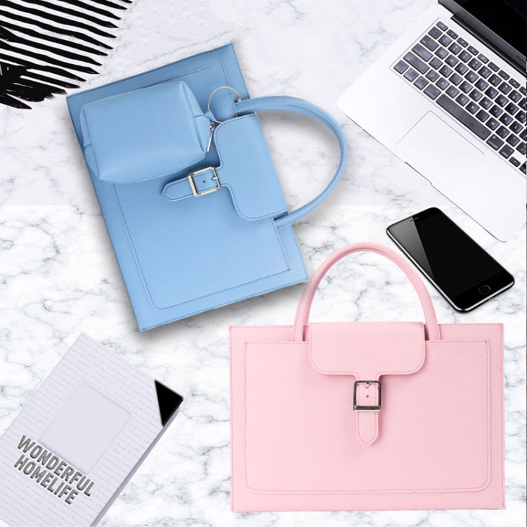 S176 Portable Waterproof Laptop Bag with Power Pack, Size: 13 inches(Cherry Pink) - 13.3 inch by PMC Jewellery | Online Shopping South Africa | PMC Jewellery | Buy Now Pay Later Mobicred