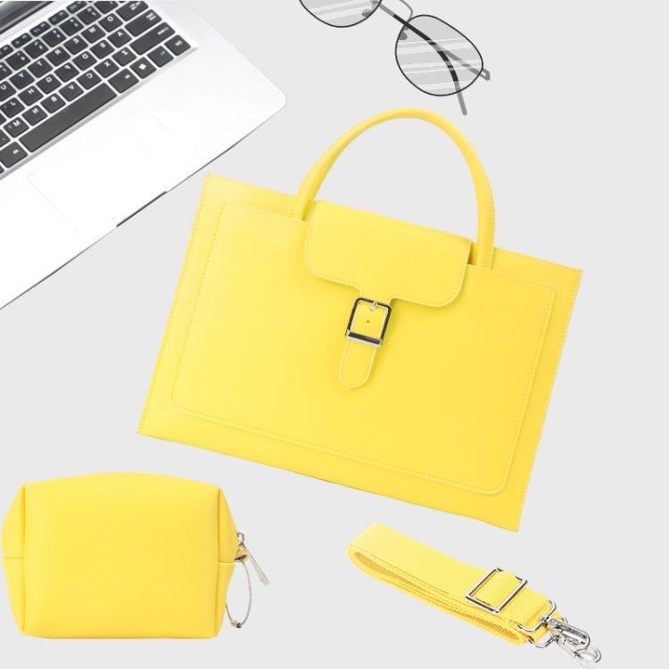S176 Portable Waterproof Laptop Bag with Power Pack, Size: 15 inches(Goose Yellow) - 15 inch by PMC Jewellery | Online Shopping South Africa | PMC Jewellery | Buy Now Pay Later Mobicred