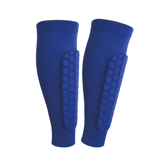 Sports Outdoor Basketball Ride Honeycomb Anti -Collision Leg Protection L (Blue) - Sports Safety by PMC Jewellery | Online Shopping South Africa | PMC Jewellery | Buy Now Pay Later Mobicred