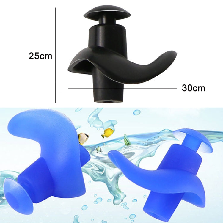 10 Sets Swimming Waterproof Spiral Silicone Earplugs(Black) - Others by PMC Jewellery | Online Shopping South Africa | PMC Jewellery