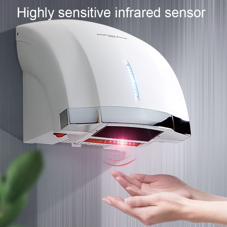Interhasa  220V 1800W Hot and Cold Switching Electric Hand Dryer,Model: A1003 Silver���CN Plug - free shipping - PMC TechLife - Order now!