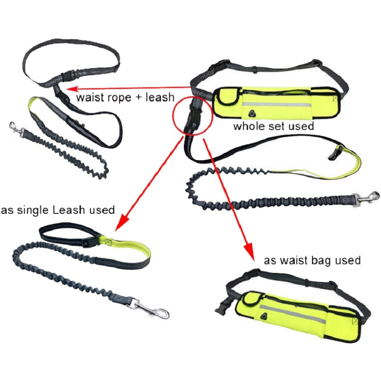 Pet Run Traction Rope Portable Waist Bag(Navy) - Leashes & Chest Strap by PMC TechLife | Online Shopping South Africa | PMC TechLife | Buy Now Pay Later Mobicred
