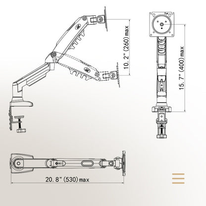 NORTH BAYOU F80 17-30 inch TV Monitor Up And Down Lift Bracket(Black) - TV Brackets & Mounts by NORTH BAYOU | Online Shopping South Africa | PMC Jewellery