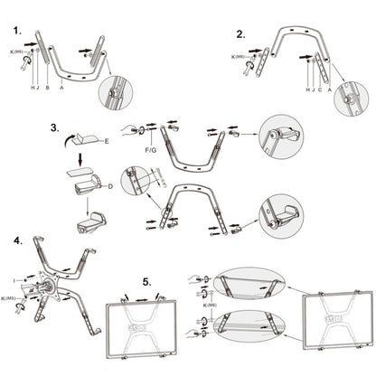 NORTH BAYOU FP-1 Non-Hole Computer Monitor Stand Accessories - TV Brackets & Mounts by NORTH BAYOU | Online Shopping South Africa | PMC Jewellery