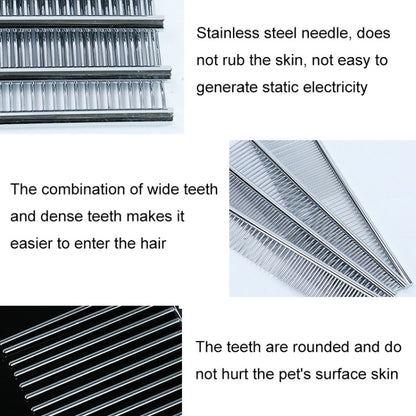 Stainless Steel Pet Comb Pet Hair Comb, Specification: XS - Brushes by PMC Jewellery | Online Shopping South Africa | PMC Jewellery