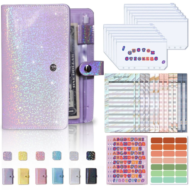 A6 Gypsophila Loose-leaf Bookkeeping Notebook Cash Budget Hand Book(Purple) - Notebooks by PMC Jewellery | Online Shopping South Africa | PMC Jewellery