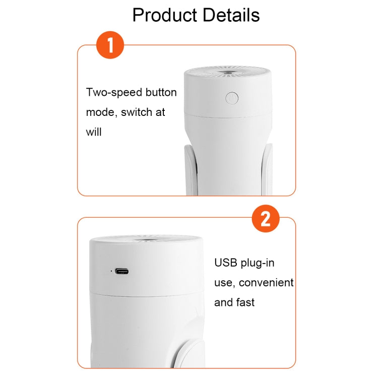 L09 USB Plug-in Rotating Colorful Night Light Humidifier(White) - free shipping - PMC TechLife - Order now!
