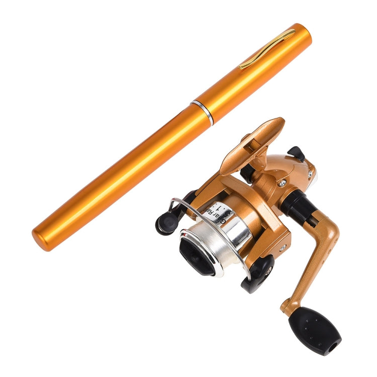 LEO Pen Type Fishing Rod & Spinning Wheel Fishing Reel Portable Pocket Fishing Gear(H8022G Gold) - Fishing Rods & Accessories by LEO | Online Shopping South Africa | PMC Jewellery