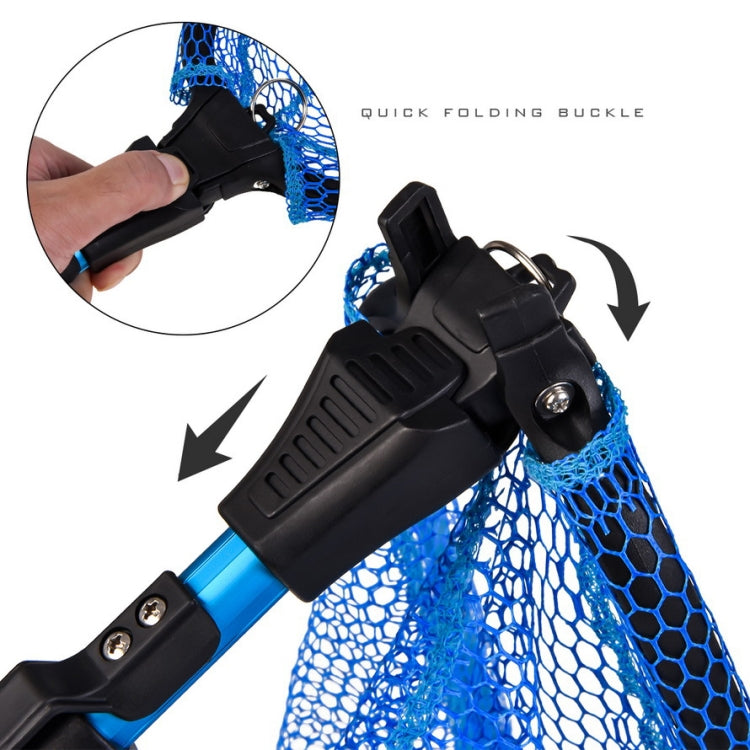 LEO 28109 Triangle 2 Section Extended Aluminum Alloy Fish Net(Blue) - Fishing Net by LEO | Online Shopping South Africa | PMC Jewellery | Buy Now Pay Later Mobicred