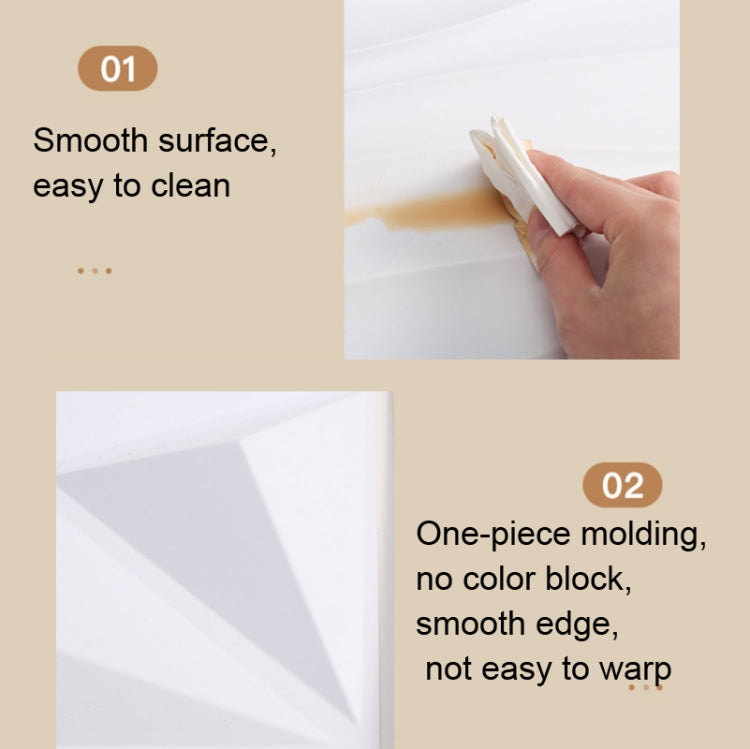 PVC Material Stereo 3D Shooting Background Board Photo Props,50 X 50cm(D133 Cook White) - Other by PMC TechLife | Online Shopping South Africa | PMC TechLife | Buy Now Pay Later Mobicred