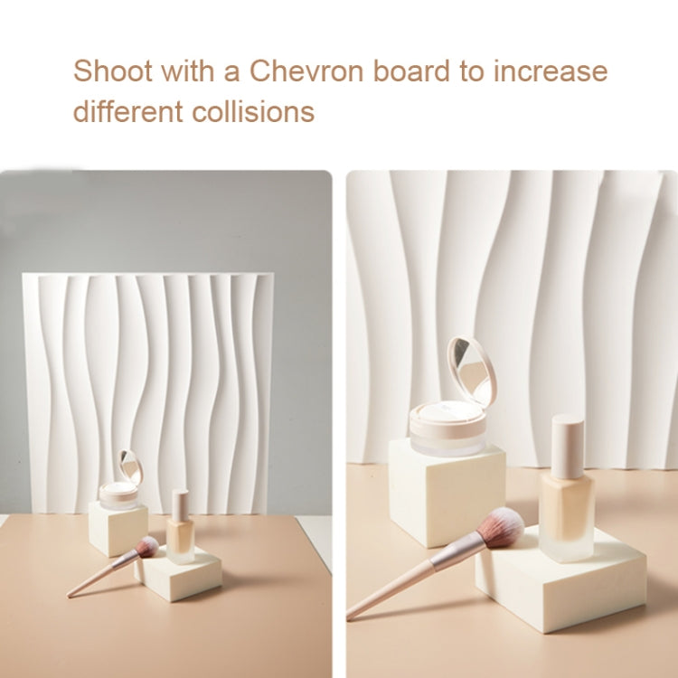 PVC Material Stereo 3D Shooting Background Board Photo Props,50 X 50cm(D105 Ripple White) - Other by PMC TechLife | Online Shopping South Africa | PMC TechLife | Buy Now Pay Later Mobicred