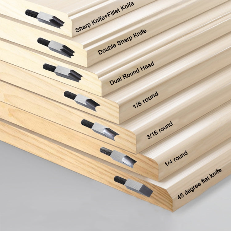 Adjustable Depth Woodworking Chamfering Planer, Specification: 1/4 Round Cutter Head - Wood Planers by PMC TechLife | Online Shopping South Africa | PMC TechLife