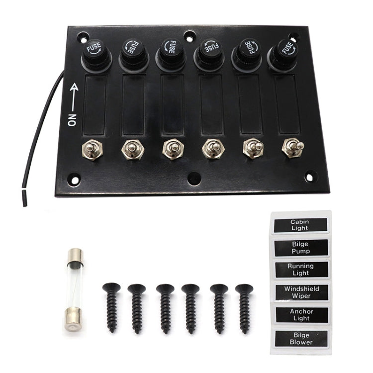 6 Groups Shake Switch AOS3045 Switch Panel Marine Retrofit Each With Independent Fuse Protection - Car Switches by PMC TechLife | Online Shopping South Africa | PMC TechLife | Buy Now Pay Later Mobicred