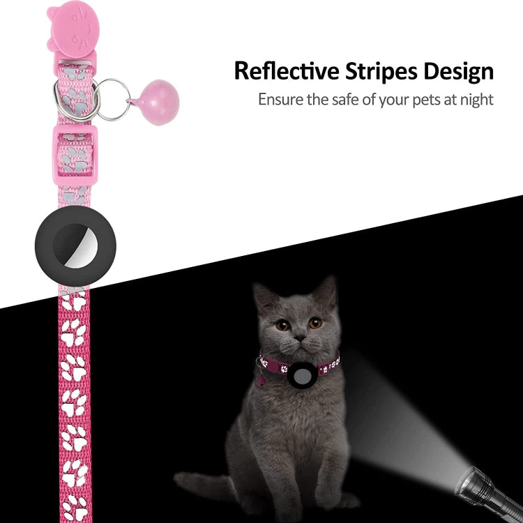 Pet Cat Reflective Collar with Bell for Airtag Tracker(Purple) - Pet Series by PMC Jewellery | Online Shopping South Africa | PMC Jewellery