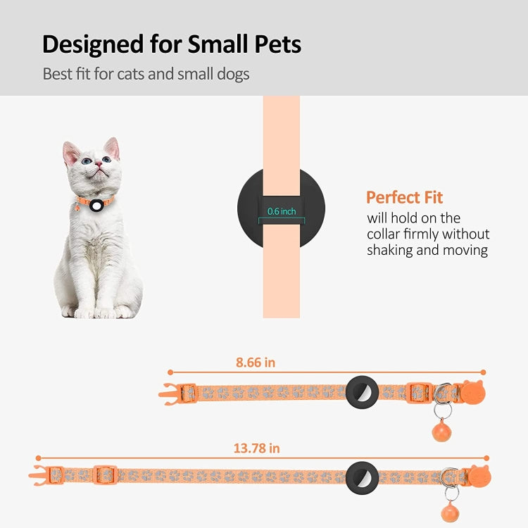 Pet Cat Reflective Collar with Bell for Airtag Tracker(Black) - Pet Series by PMC TechLife | Online Shopping South Africa | PMC TechLife