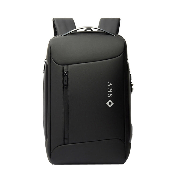 SKV B20430 Men Large Capacity Commute Computer Bag Business Casual Backpack(Black) - Backpack by SKV | Online Shopping South Africa | PMC Jewellery | Buy Now Pay Later Mobicred