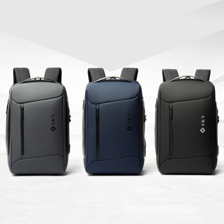 SKV B20430 Men Large Capacity Commute Computer Bag Business Casual Backpack(Grey) - free shipping - PMC Jewellery - Order now!